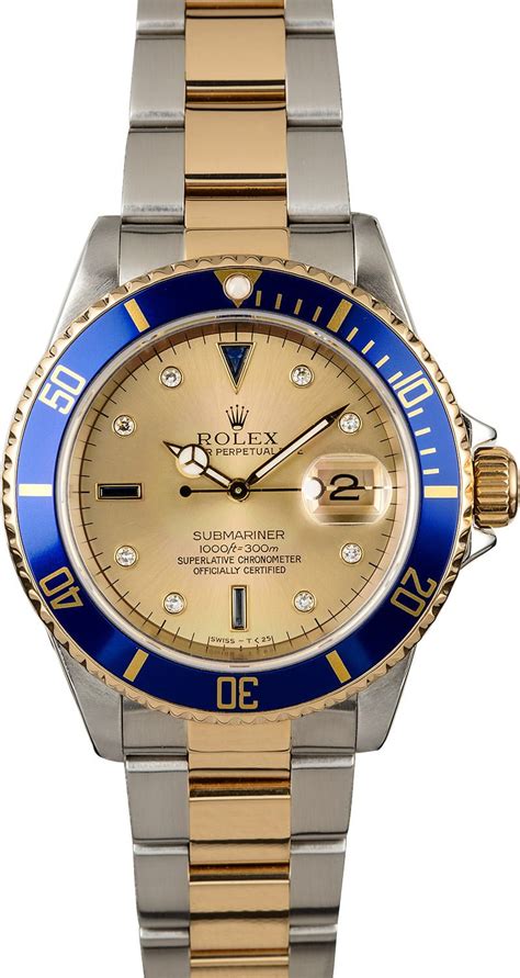 rolex submariner serti champagne dial